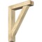 Ekena Millwork Traditional Block Rough Sawn Bracket w/ Offset Brace, Douglas Fir, 6"W x 28"D x 36"H BKT0604X28X36TRA05RDF - alternate 1